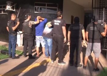 Dois homens foram presos na Operação Forja, em Altamira — Foto: Divulgação/Polícia Civil