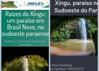 Belezas naturais do Xingu ganha destaque nacional com apoio da Abrajet