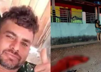 A imagem em destaque mostra a vítima (à esquerda) e o local do crime (à direita). (Foto: Reprodução | O Impacto)