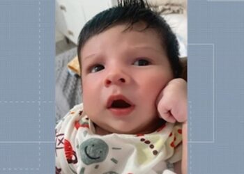 Bebê aguarda leito de UTI em Altamira — Foto: TV Liberal/Reprodução