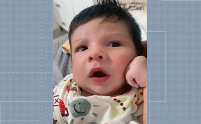 Bebê aguarda leito de UTI em Altamira — Foto: TV Liberal/Reprodução