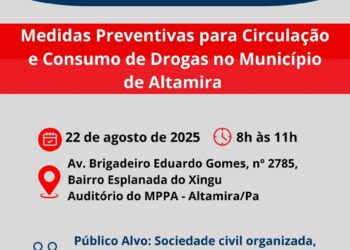 Ministério Público realiza audiência pública sobre prevenção ao uso e circulação de drogas em Altamira (PA)