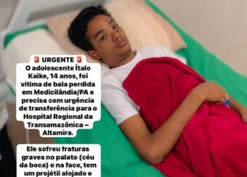Adolescente baleado em Medicilândia aguarda transferência para hospital de maior complexidade no Pará