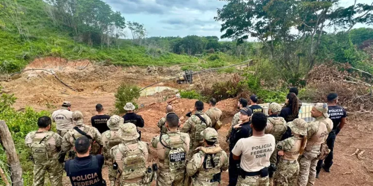 Cinco garimpos ilegais de ouro são fechados pela PF no nordeste do Pará. (Foto: Polícia Federal)