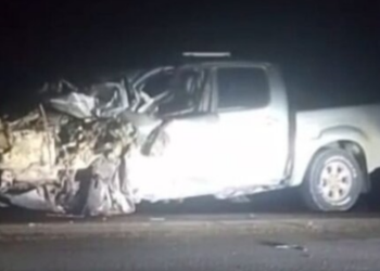 Acidente ocorreu na madrugada desta quinta-feira (23/10), no Km 1000, e deixou duas pessoas feridas em estado grave Crédito: Redes Sociais