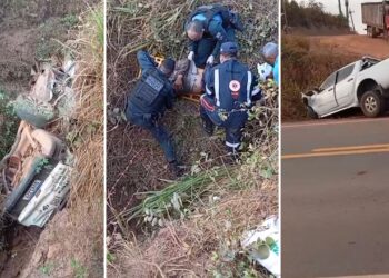 Motorista fica gravemente ferido em colisão entre dois veículos na BR-230, em Brasil Novo (PA)