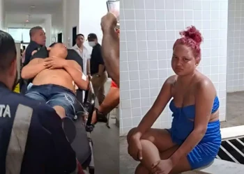 Homem é esfaqueado pela companheira durante discussão em Santarém (Foto: Reprodução/SOS Santarém)