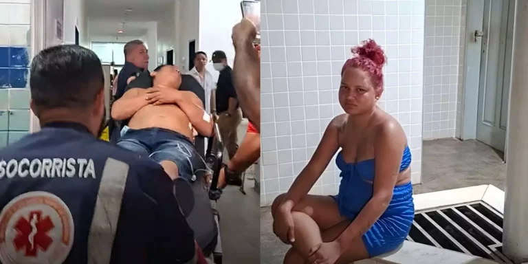 Homem é esfaqueado pela companheira durante discussão em Santarém (Foto: Reprodução/SOS Santarém)