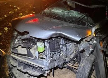 Subtenente da PM fica gravemente ferido em acidente na BR-163, no distrito de Cachoeira da Serra, em Altamira