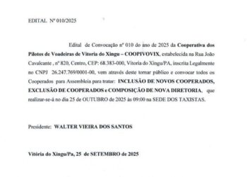 COOPIVOVIX: Edital nº 010/2025