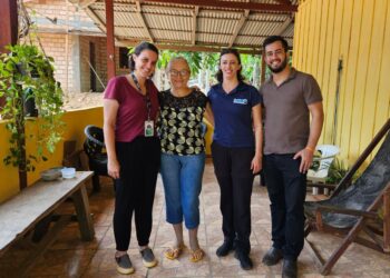 Raphaela Fernandes (Setur/VTX), Jussara Nascimento (Bela Amazônia), professora Livânia Norberta (UFPA) e o secretário de Turismo, Francisco Duarte Júnior.