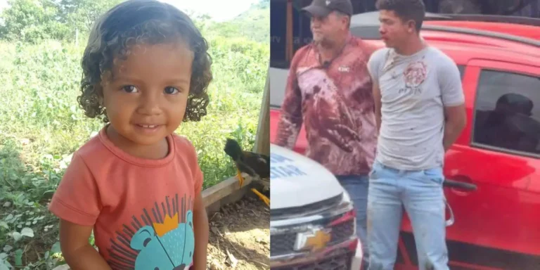 A imagem em destaque mostra a vítima (à esquerda) e o suspeito preso (à direita). (Foto: Reprodução | Redes sociais)