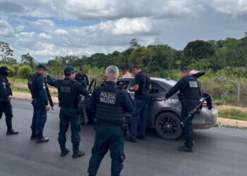 Quatro suspeitos de roubo, incluindo três policiais militares, são presos no nordeste do Pará. — Foto: Reprodução/Redes sociais