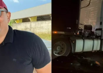 O policial militar Graciélio Sousa (à esquerda) morreu no acidente de trânsito na BR-316; o carro em que ele estava colidiu com uma carreta (Foto: Reprodução | Blog Santa Luzia On-Line)