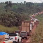 Chuva interrompe tráfego na BR-230 entre Medicilândia e Uruará, no sudoeste paraense