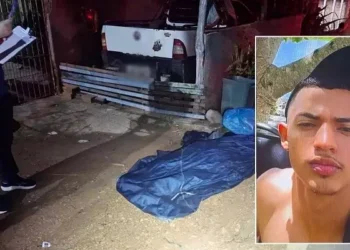 Momento após o crime (Foto: Reprodução das Redes Sociais)