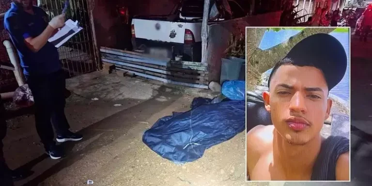 Momento após o crime (Foto: Reprodução das Redes Sociais)