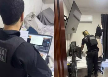 A imagem em destaque mostra policiais federais durante a operação. (Foto: Divulgação | Ascom PF)