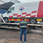 Secretaria de Estado da Fazenda (Sefa) apreende ambulância na BR-230