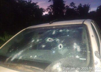 Funcionário indígena é alvo de atentado a tiros dentro da Terra Apyterewa, no Pará. — Foto: Divulgação/Associação Indígena Tato’a