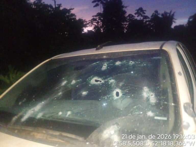 Funcionário indígena é alvo de atentado a tiros dentro da Terra Apyterewa, no Pará. — Foto: Divulgação/Associação Indígena Tato’a