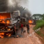 Ibama incendeia caminhões com madeira irregular durante operação ambiental em Medicilândia