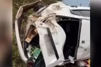 Bebê de dez meses morreu em capotamento de carro na rodovia Belém-Brasília em Ipixuna do Pará. (Reprodução redes sociais)