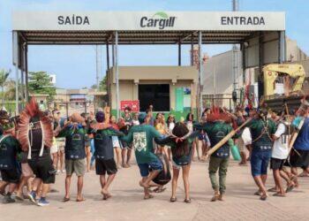 Ocupação indígena na sede da Cargill no Porto de Santarém - CITATB/divulgação