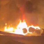 VÍDEO: Caminhão carregado de café tomba e pega fogo na BR-230, região de Vitoria do Xingu (PA)