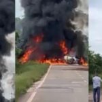 Caminhão-tanque explode e interdita PA-475, em Moju