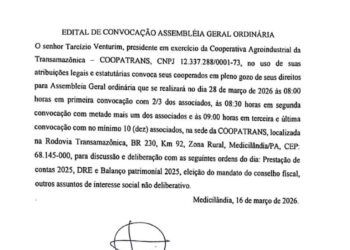 Edital de Convocação: Cooperativa Agroindustrial da Transamazônica – COOPATRANS