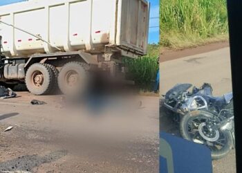 Um motociclista morreu em um acidente de trânsito registrado na BR-222, nas proximidades do Núcleo Morada Nova, entre o Residencial Tiradentes e o próprio Morada Nova, em Marabá, no sudeste do Pará (Foto: Portal Debate)