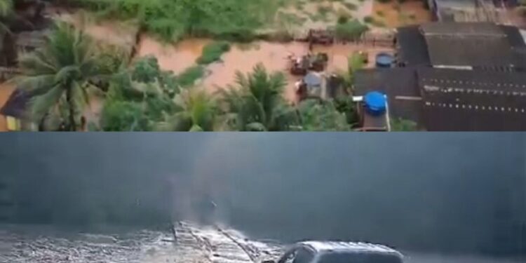 Chuvas intensas causam alagamentos e transbordamento de pontes em Medicilândia (PA)