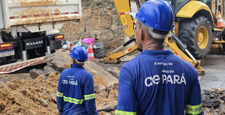 Colaboradores da Águas do Pará atuando__Foto_Divulgação Águas do Pará