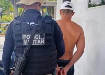 Suspeito preso. (Divulgação)