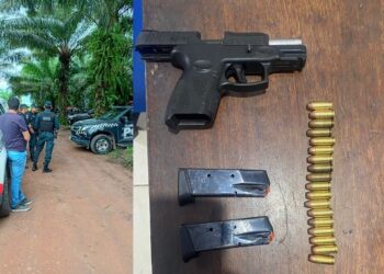 Ação policial apreende arma e munições no Pará. — Foto: Reprodução / PC-PA