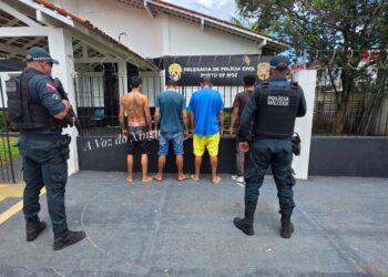 Quatro suspeitos de tráfico de drogas são presos durante operação em Porto de Moz (PA)