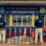 Carga com 122 tabletes de maconha, somando 106 kg, é apreendida em Altamira