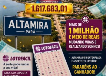 Apostador de Altamira acerta sozinho na Lotofácil e leva mais de R$ 1,6 milhão