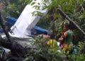 Avião de pequeno porte cai em área de mata na zona rural de Santarém. (Foto: Redes Sociais)