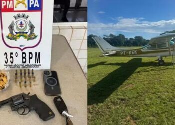 Quatro pessoas são presas após apreensão de ouro e avião suspeito em Belterra. (Reprodução/ redes sociais)