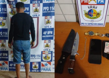 Suspeito de ameaçar matar a esposa com “peixeira” é preso em Castelo de Sonhos, distrito de Altamira