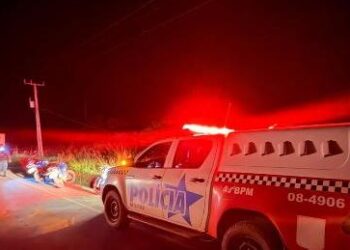 A imagem em destaque mostra o local do acidente. (Foto: Divulgação | PM)