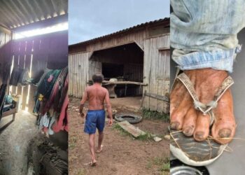 Homem trabalhava em condições análogas à escravidão. — Foto: AFT