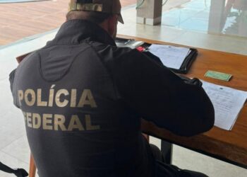 Agente da Polícia Federal (PF) durante operação que investiga desvio de verbas da educação pública no Pará. — Foto: PF