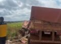 A imagem em destaque mostra o local do acidente. (Foto: Reprodução | Redes sociais)