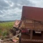 Colisão entre caminhões e carreta termina em morte na BR-155, em Xinguara