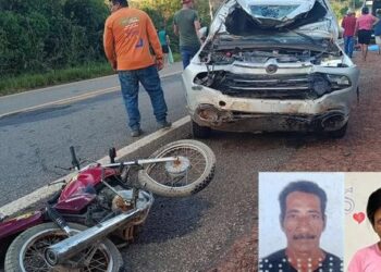 Casal morre após colisão entre motocicleta e picape na BR-222. (Reprodução/ Correio de Carajás)