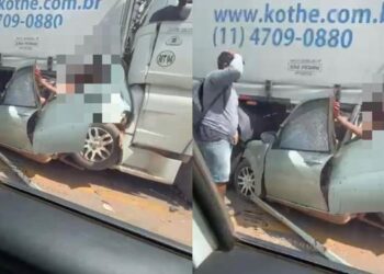 Acidente entre carretas e carro deixa dois mortos e interdita a PA-150, em Tailândia. (Reprodução/ redes sociais)