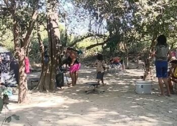 Criança de 5 anos morreu afogada no último sábado (22). Ela desapareceu no Rio Campo Alegre, em Santana do Araguaia. — Foto: PM/ Reprodução